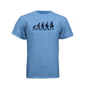 Returned Missionary Evolution LDS t-shirt featuring humor about post-mission life and growth - product view 2