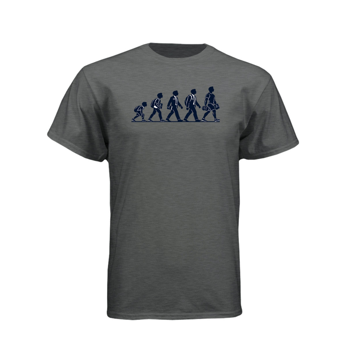 Returned Missionary Evolution LDS t-shirt featuring humor about post-mission life and growth - product view 4