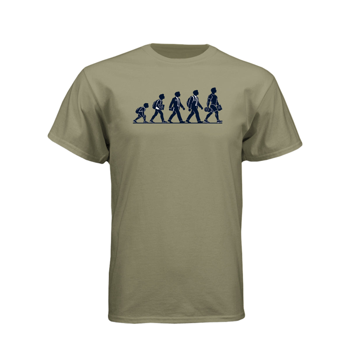 Returned Missionary Evolution LDS t-shirt featuring humor about post-mission life and growth - product view 6