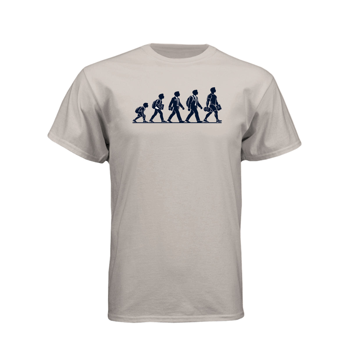 Returned Missionary Evolution LDS t-shirt featuring humor about post-mission life and growth - product view 10