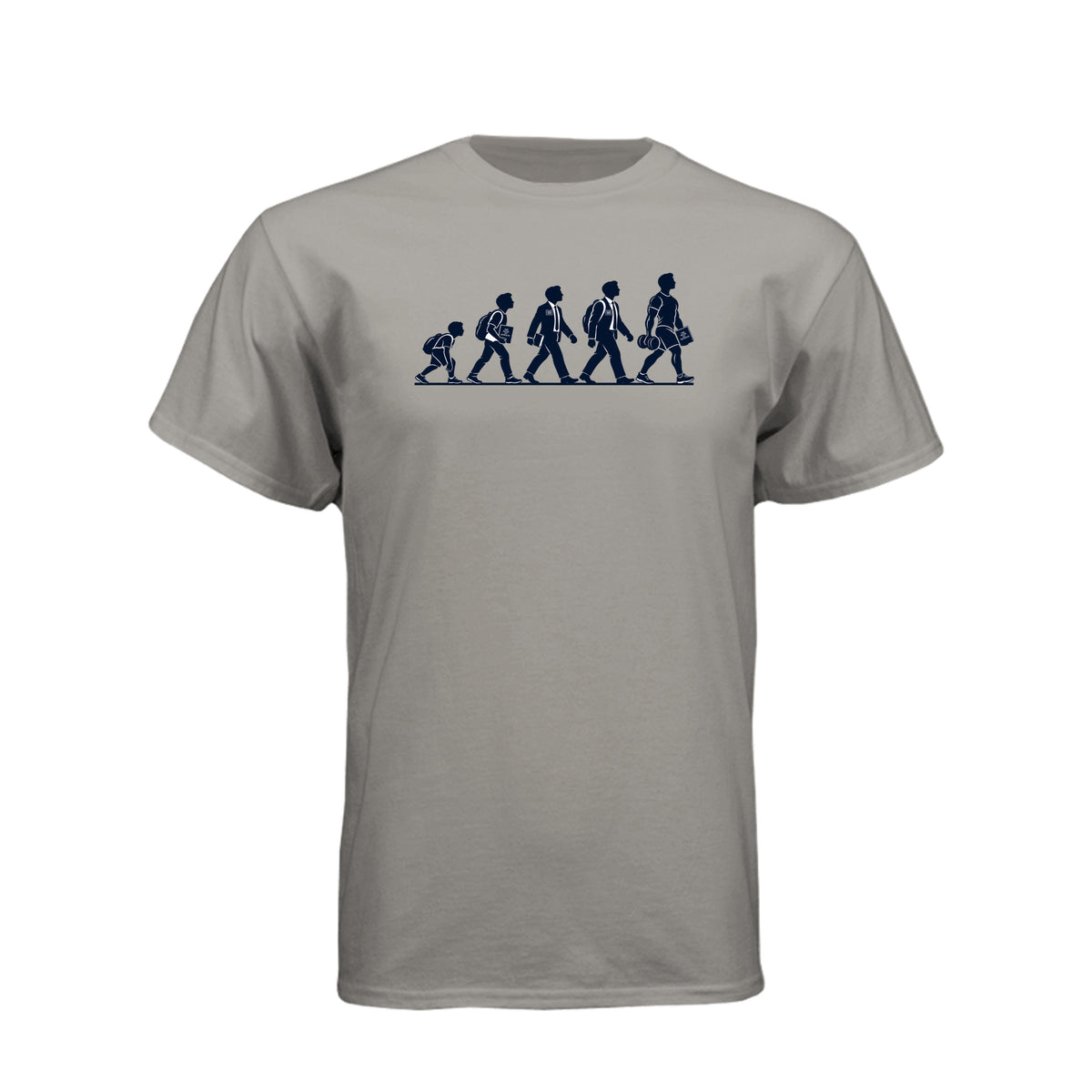 Returned Missionary Evolution LDS t-shirt featuring humor about post-mission life and growth - product view 11