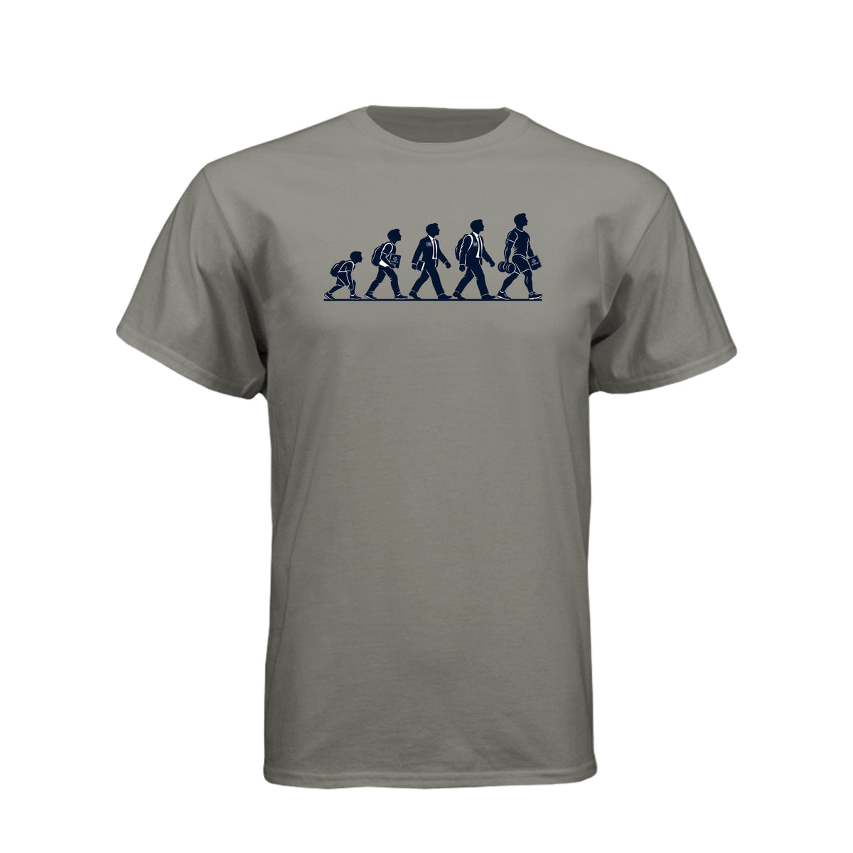 Returned Missionary Evolution LDS t-shirt featuring humor about post-mission life and growth - product view 12