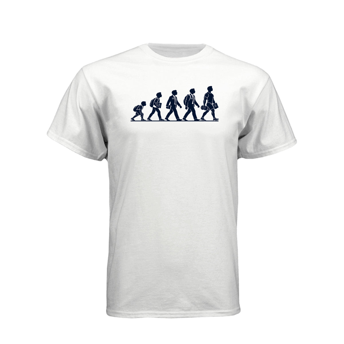Returned Missionary Evolution LDS t-shirt featuring humor about post-mission life and growth - product view 13