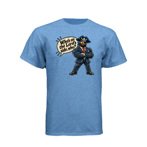 The Pirate Who's On The Lord's Side LDS t-shirt featuring Book of Mormon and commitment to faith message - product view 2