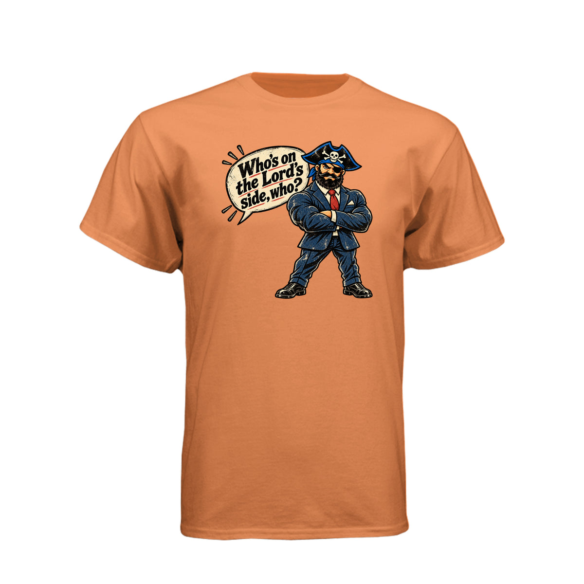 The Pirate Who's On The Lord's Side LDS t-shirt featuring Book of Mormon and commitment to faith message - product view 8