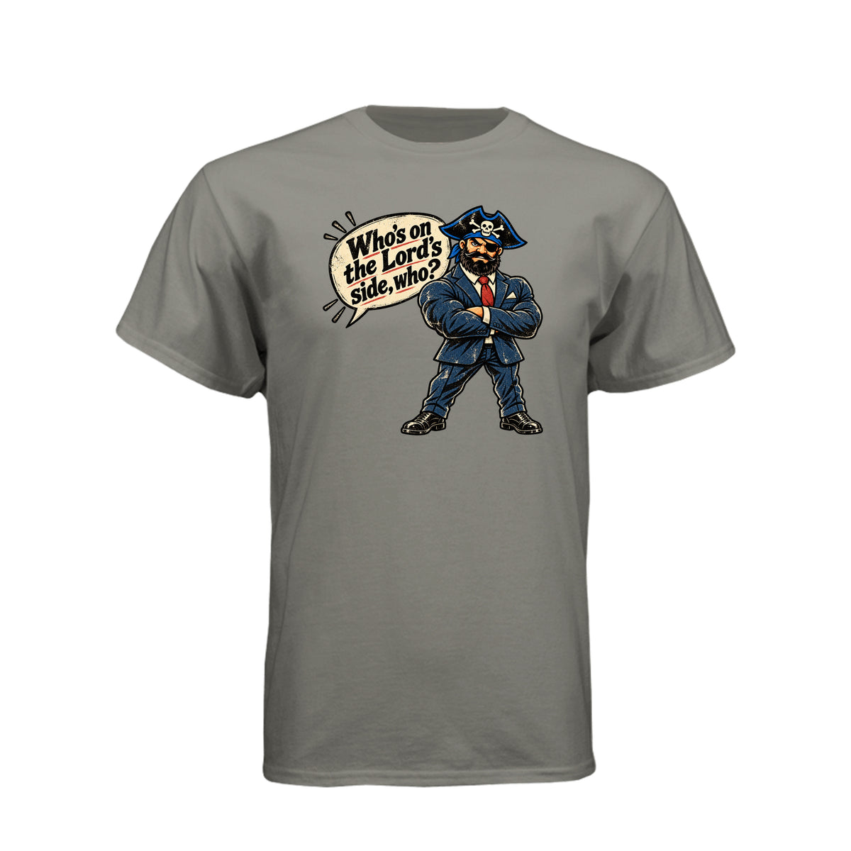 The Pirate Who's On The Lord's Side LDS t-shirt featuring Book of Mormon and commitment to faith message - product view 13