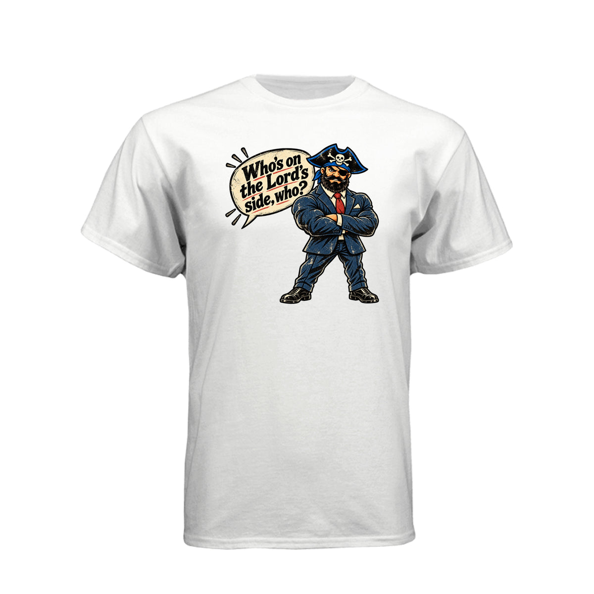 The Pirate Who's On The Lord's Side LDS t-shirt featuring Book of Mormon and commitment to faith message - product view 14