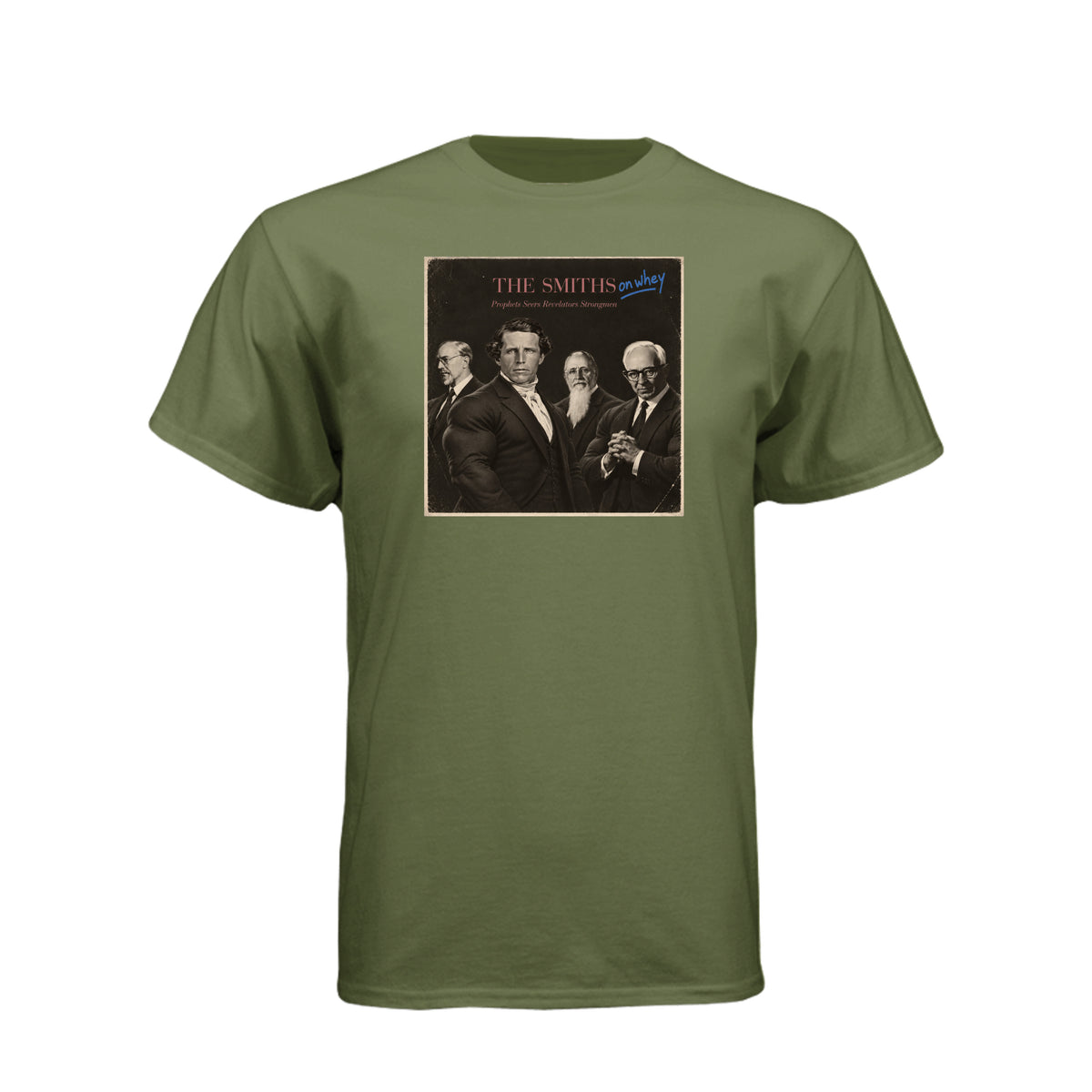 The Smiths On Whey LDS t-shirt featuring Joseph Smith family humor and fitness protein theme - product view 9