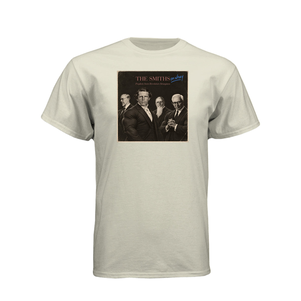 The Smiths On Whey LDS t-shirt featuring Joseph Smith family humor and fitness protein theme - product view 12
