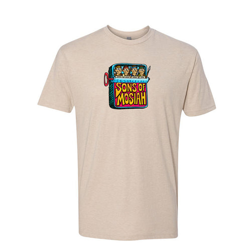 Sons of Mosiah Beastie Boys inspired LDS t-shirt featuring Book of Mormon missionaries Ammon and his brothers - product view 2
