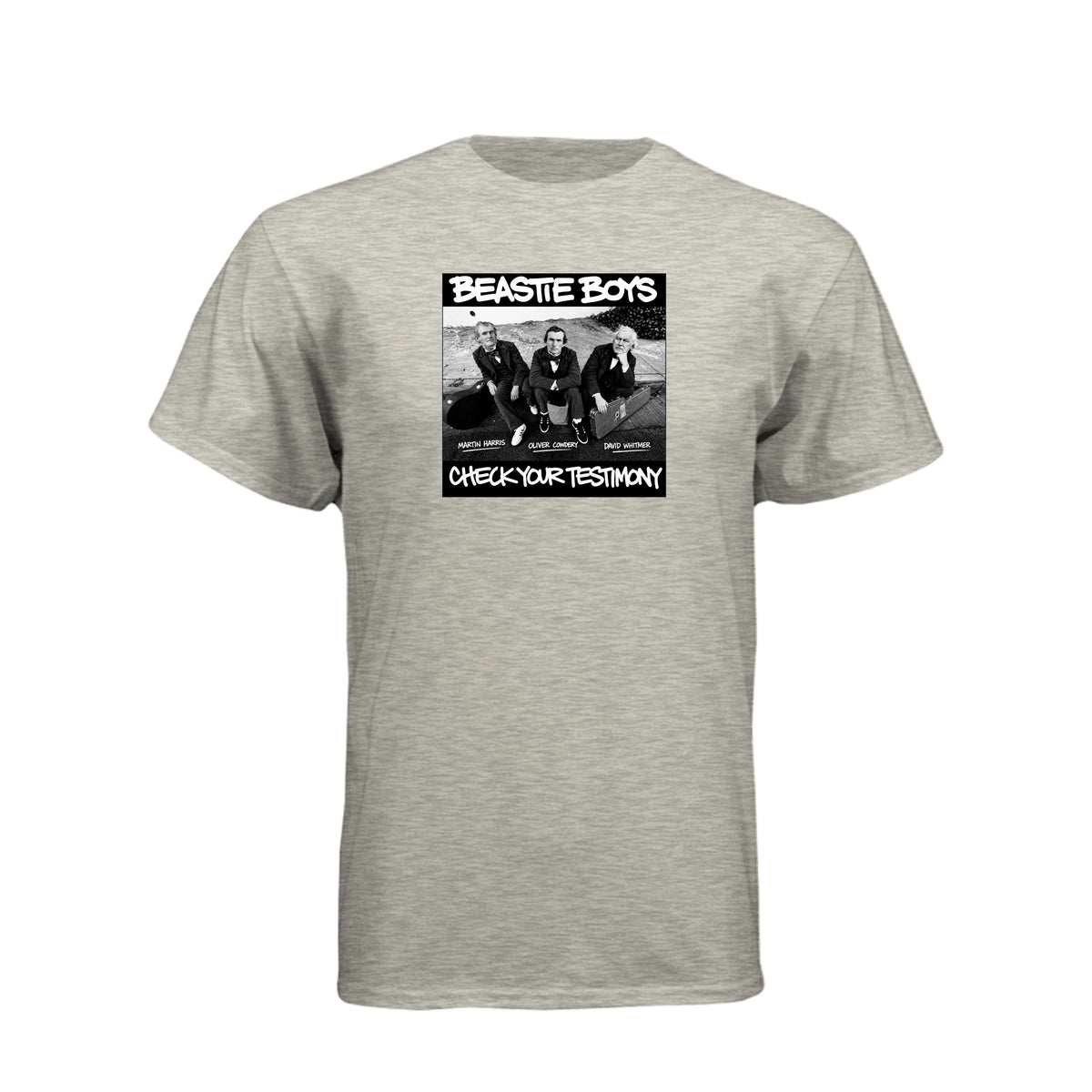 Three Witnesses Beastie Boys style LDS t-shirt featuring Book of Mormon translation history - product view 5