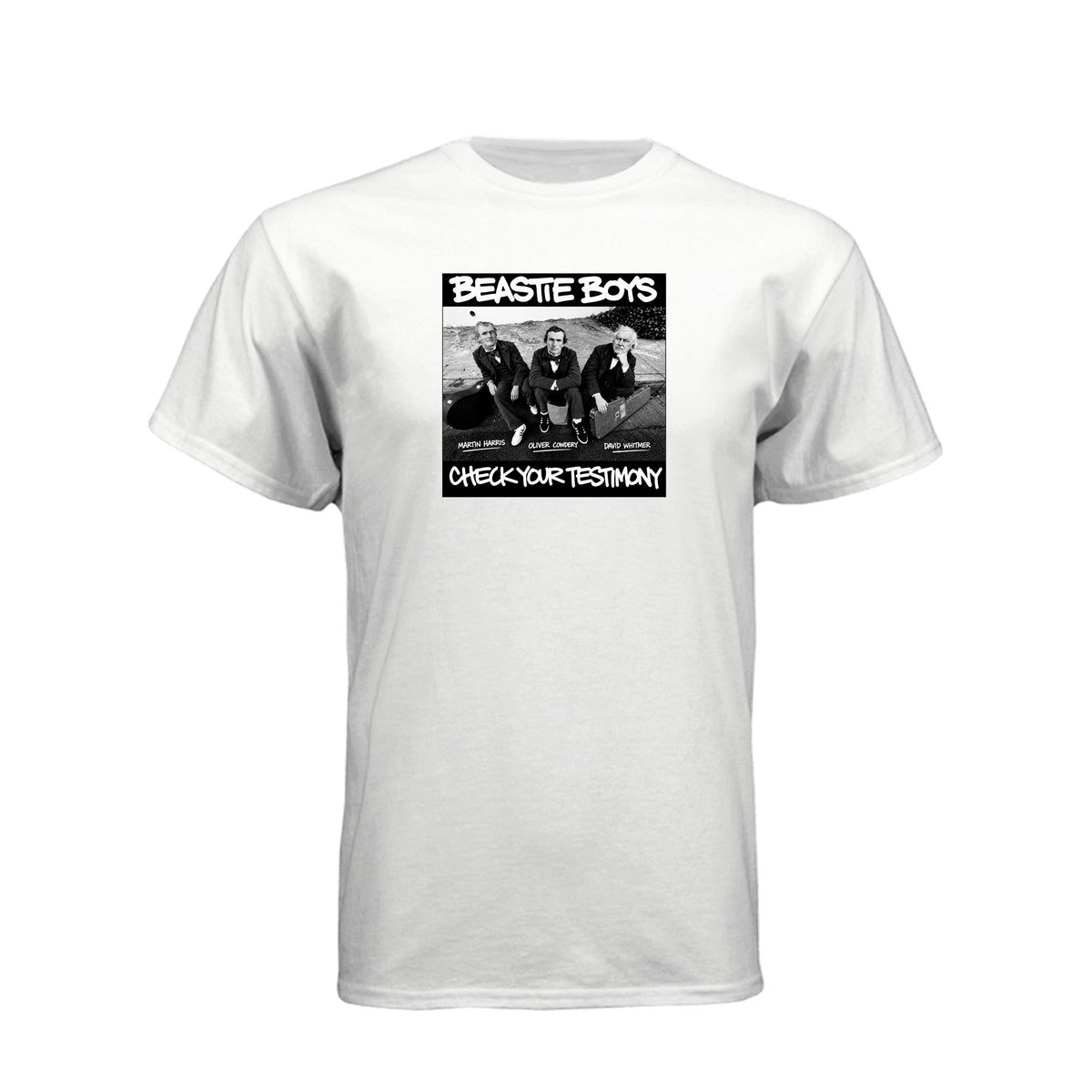 Three Witnesses Beastie Boys style LDS t-shirt featuring Book of Mormon translation history - product view 14