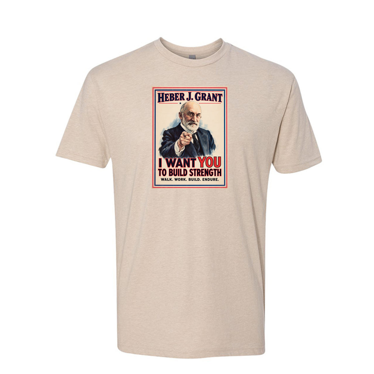 President Heber J. Grant I Want You LDS t-shirt featuring prophet and service call to action