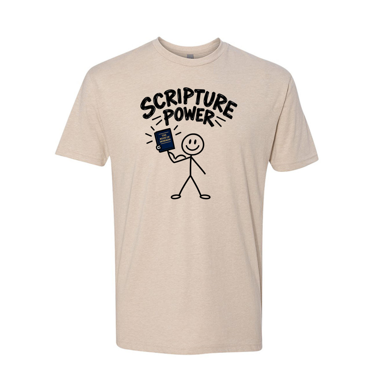 Scripture Power Book of Mormon LDS t-shirt featuring bold design inspired by LDS primary song - product view 2