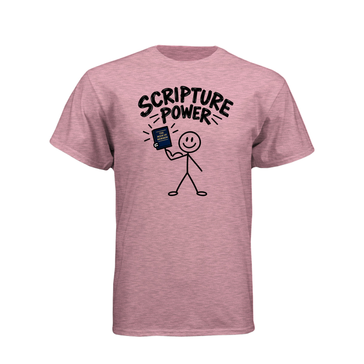 Scripture Power Book of Mormon LDS t-shirt featuring bold design inspired by LDS primary song - product view 3