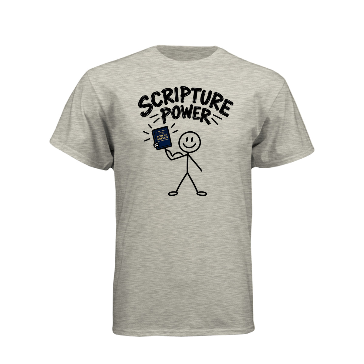 Scripture Power Book of Mormon LDS t-shirt featuring bold design inspired by LDS primary song - product view 4