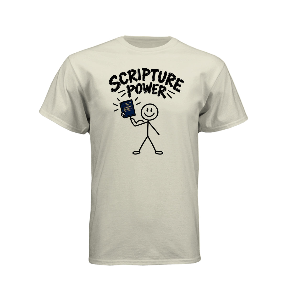 Scripture Power Book of Mormon LDS t-shirt featuring bold design inspired by LDS primary song - product view 7
