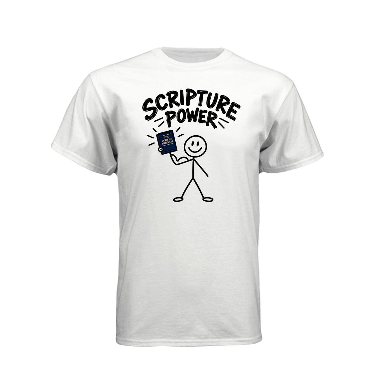 Scripture Power Book of Mormon LDS t-shirt featuring bold design inspired by LDS primary song - product view 11