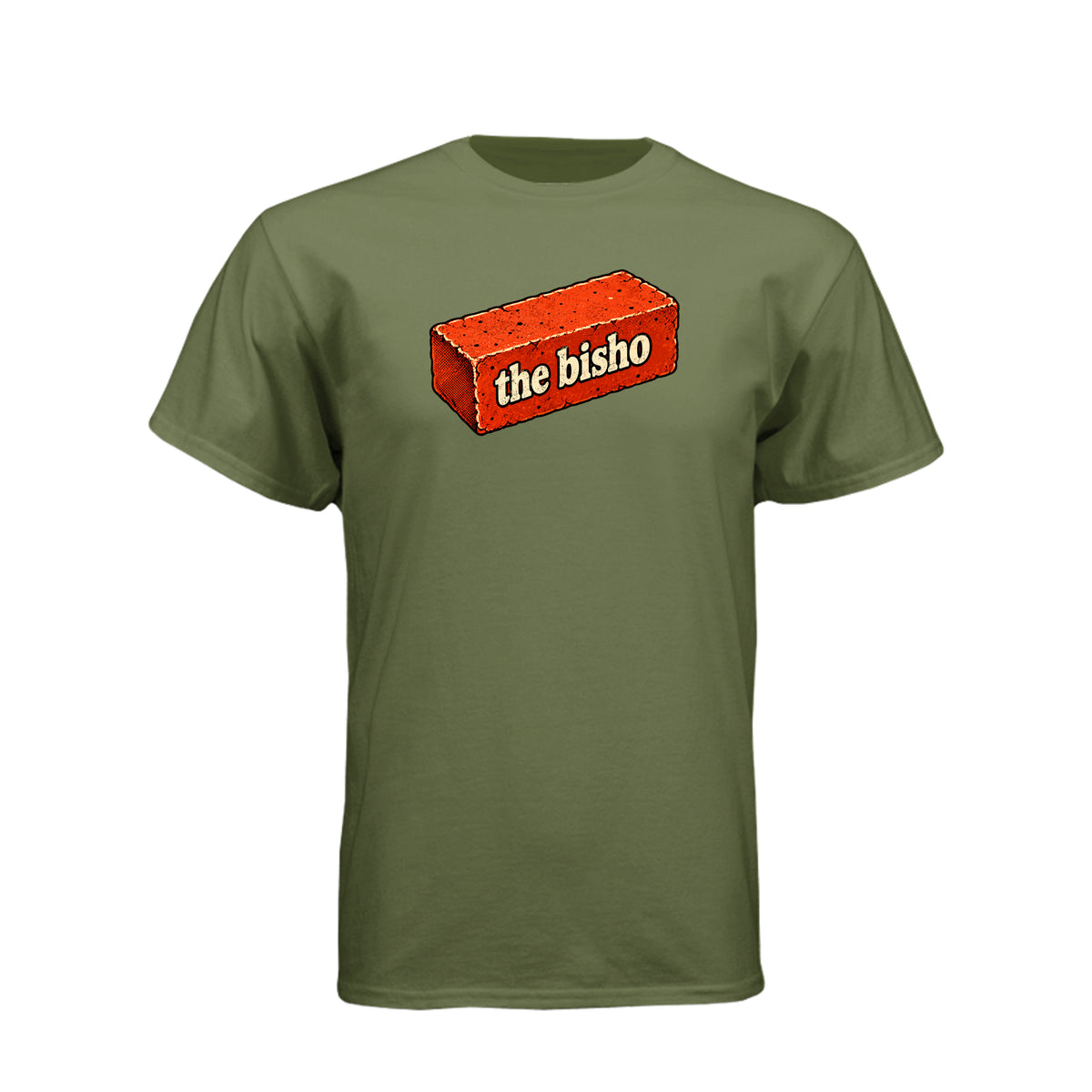Bisho Brick LDS t-shirt design featuring a playful Book of Mormon themed design - product view 3