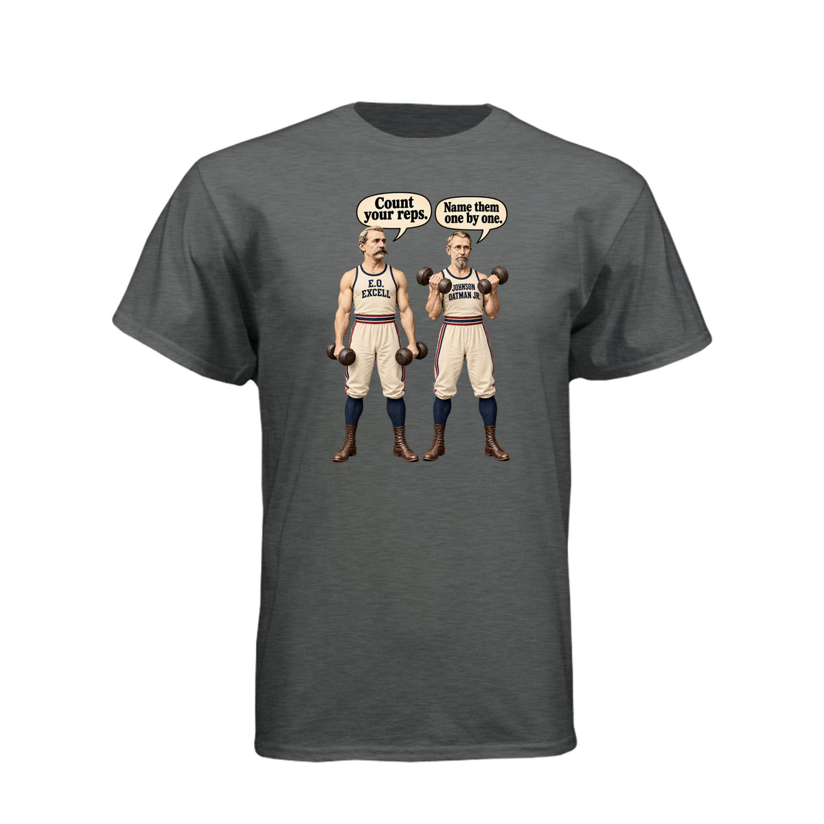Count Your Reps LDS fitness t-shirt combining counting blessings with workout motivation and faith - product view 4