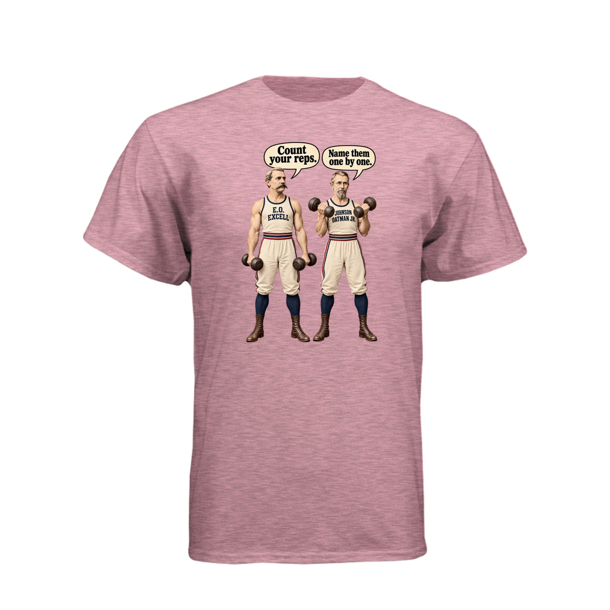 Count Your Reps LDS fitness t-shirt combining counting blessings with workout motivation and faith - product view 5