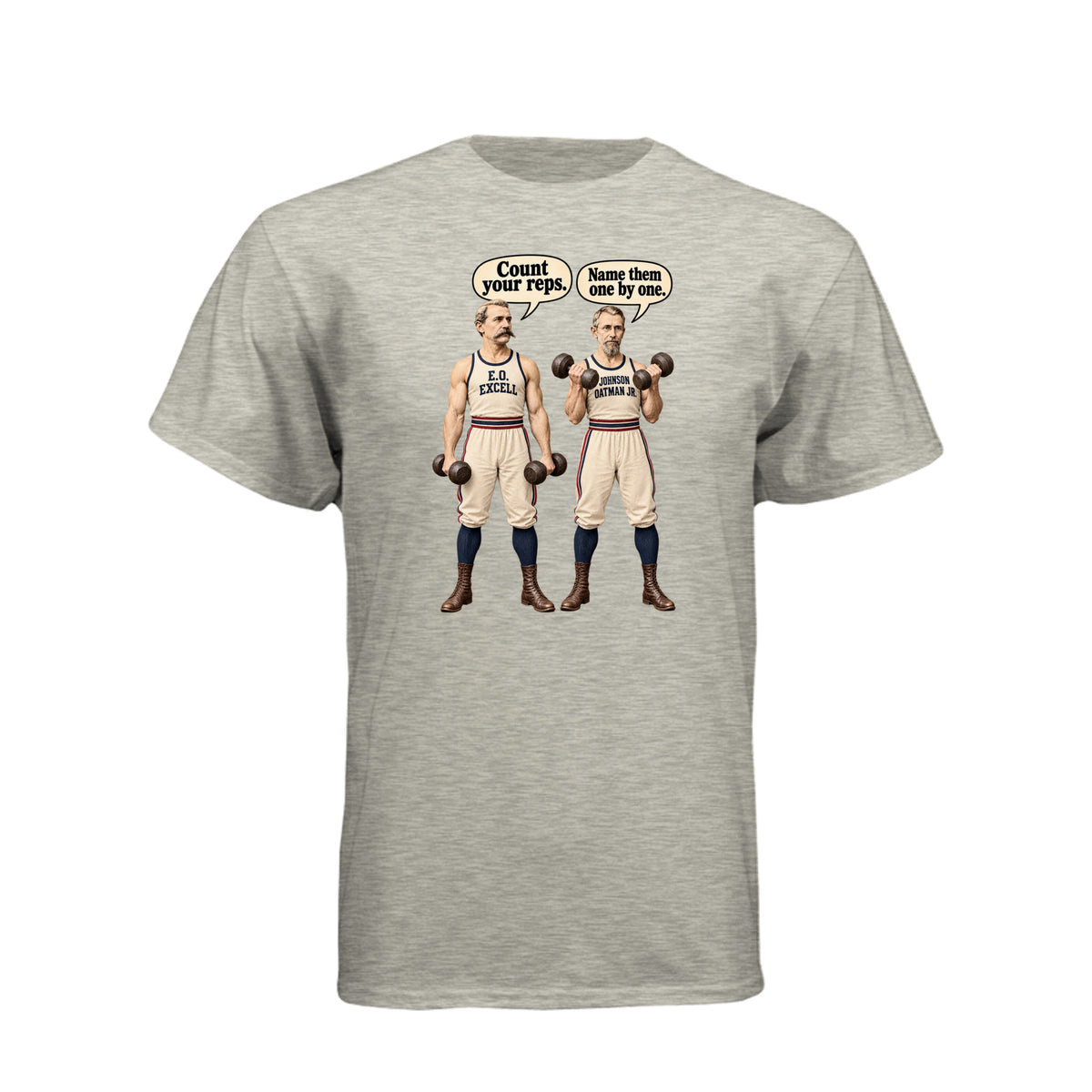 Count Your Reps LDS fitness t-shirt combining counting blessings with workout motivation and faith - product view 6