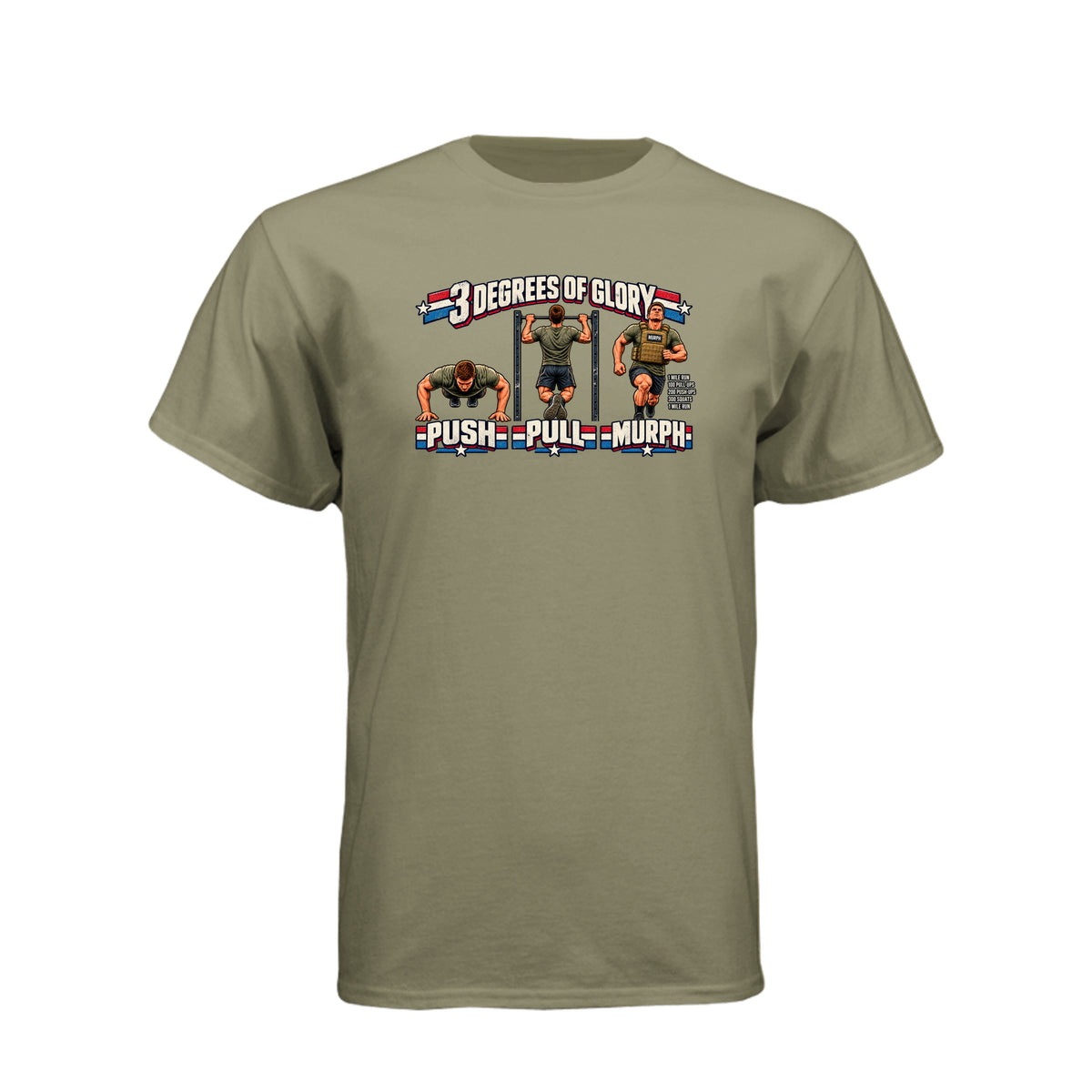 Three Degrees of Glory The Murph LDS t-shirt featuring Plan of Salvation and fitness workout humor - product view 7