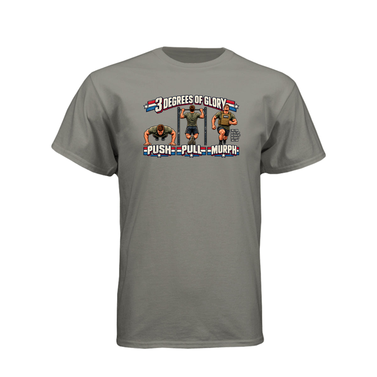Three Degrees of Glory The Murph LDS t-shirt featuring Plan of Salvation and fitness workout humor - product view 13