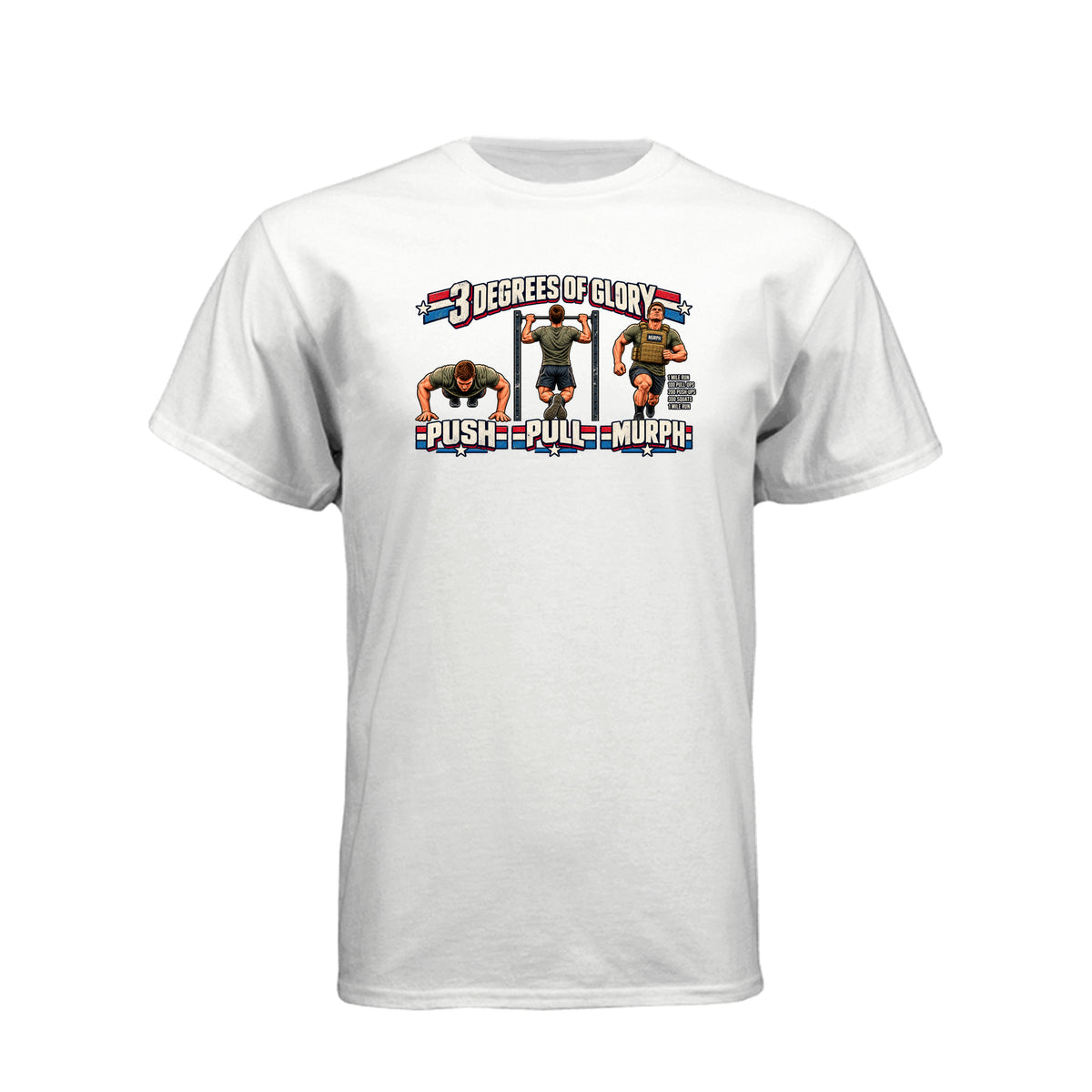 Three Degrees of Glory The Murph LDS t-shirt featuring Plan of Salvation and fitness workout humor - product view 14