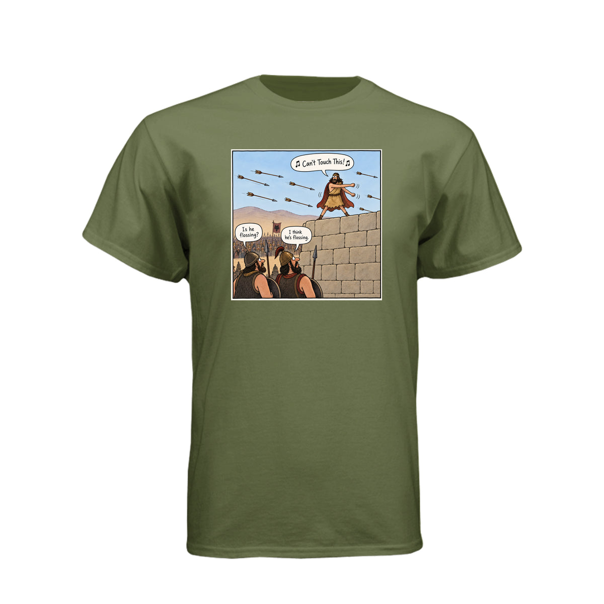 Samuel the Lamanite Flossing LDS t-shirt featuring Book of Mormon prophet and humor about standing firm - product view 7