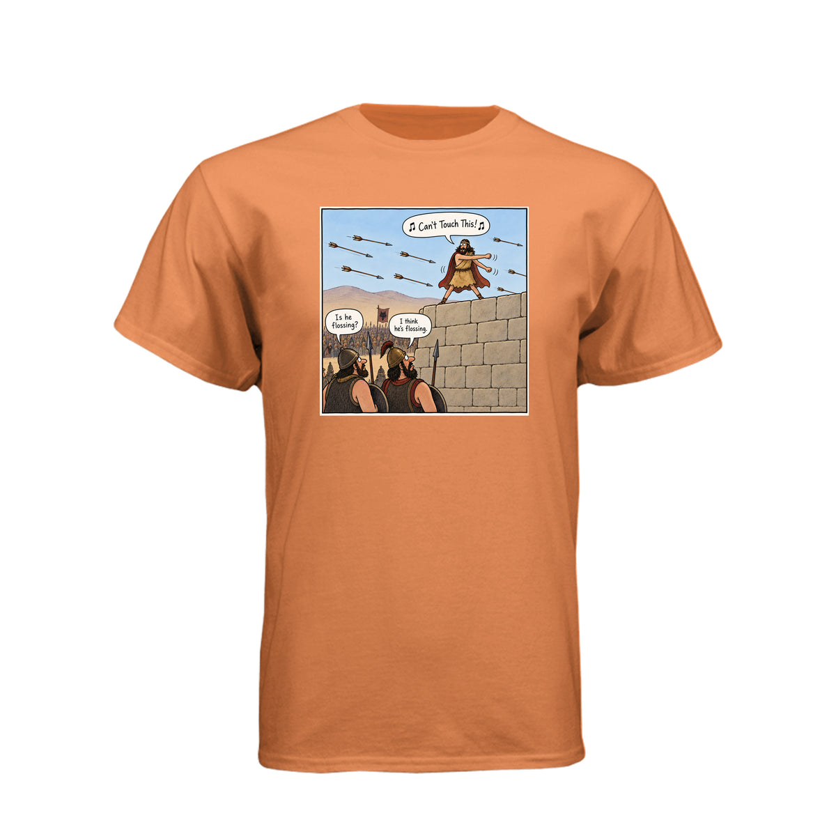 Samuel the Lamanite Flossing LDS t-shirt featuring Book of Mormon prophet and humor about standing firm - product view 8