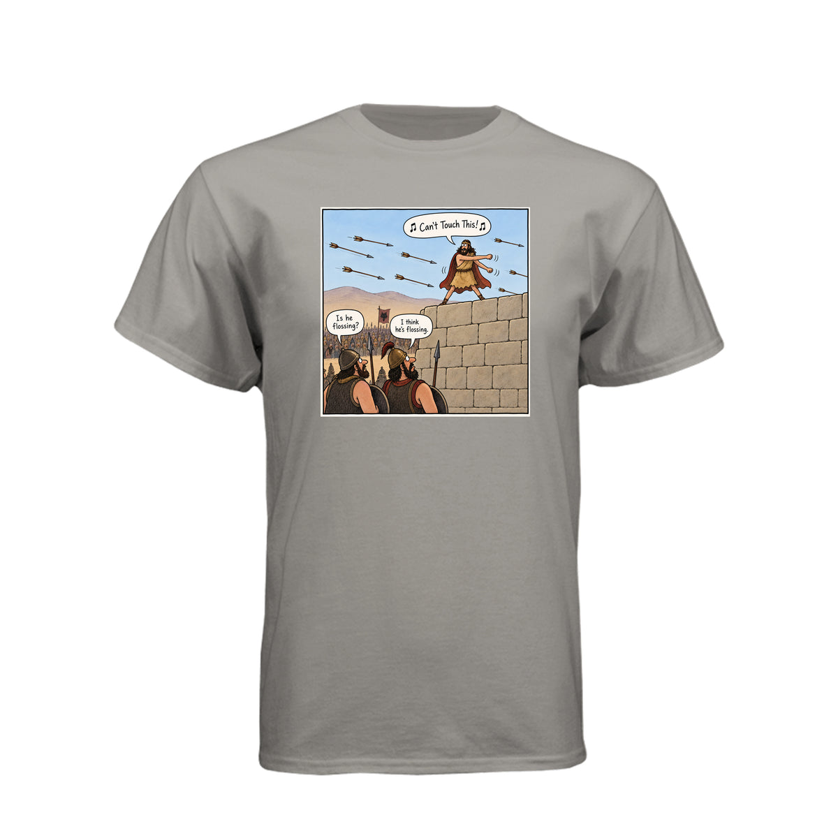 Samuel the Lamanite Flossing LDS t-shirt featuring Book of Mormon prophet and humor about standing firm - product view 12
