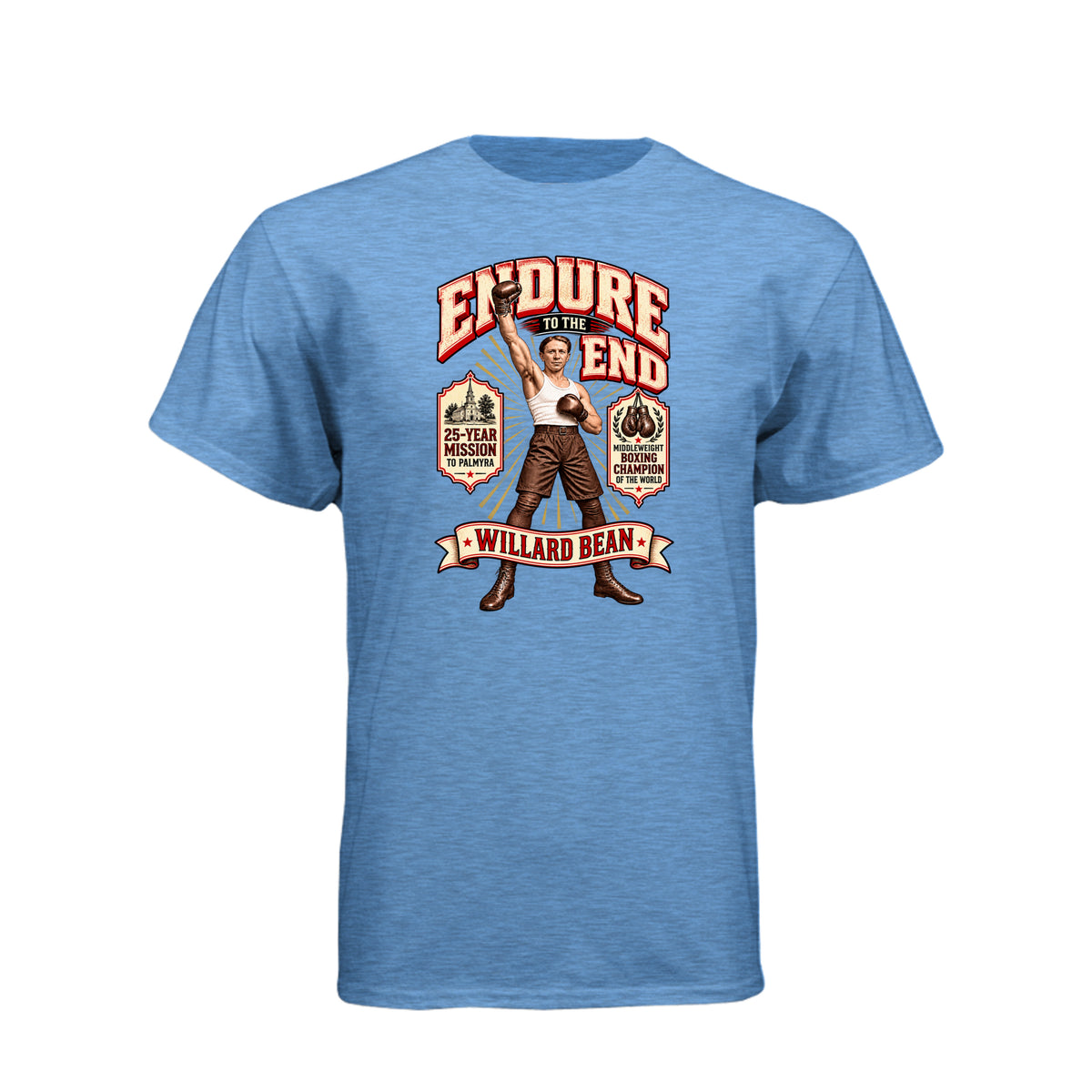Willard Bean Endure To The End LDS t-shirt featuring Church history figure and endurance message