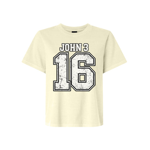 John 3:16 For God So Loved The World LDS t-shirt featuring beloved Bible scripture about God's love - product view 2