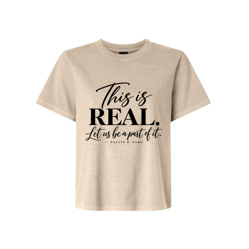 Elder Dallin H. Oaks This is Real LDS t-shirt featuring apostle teaching about faith and reality - product view 2