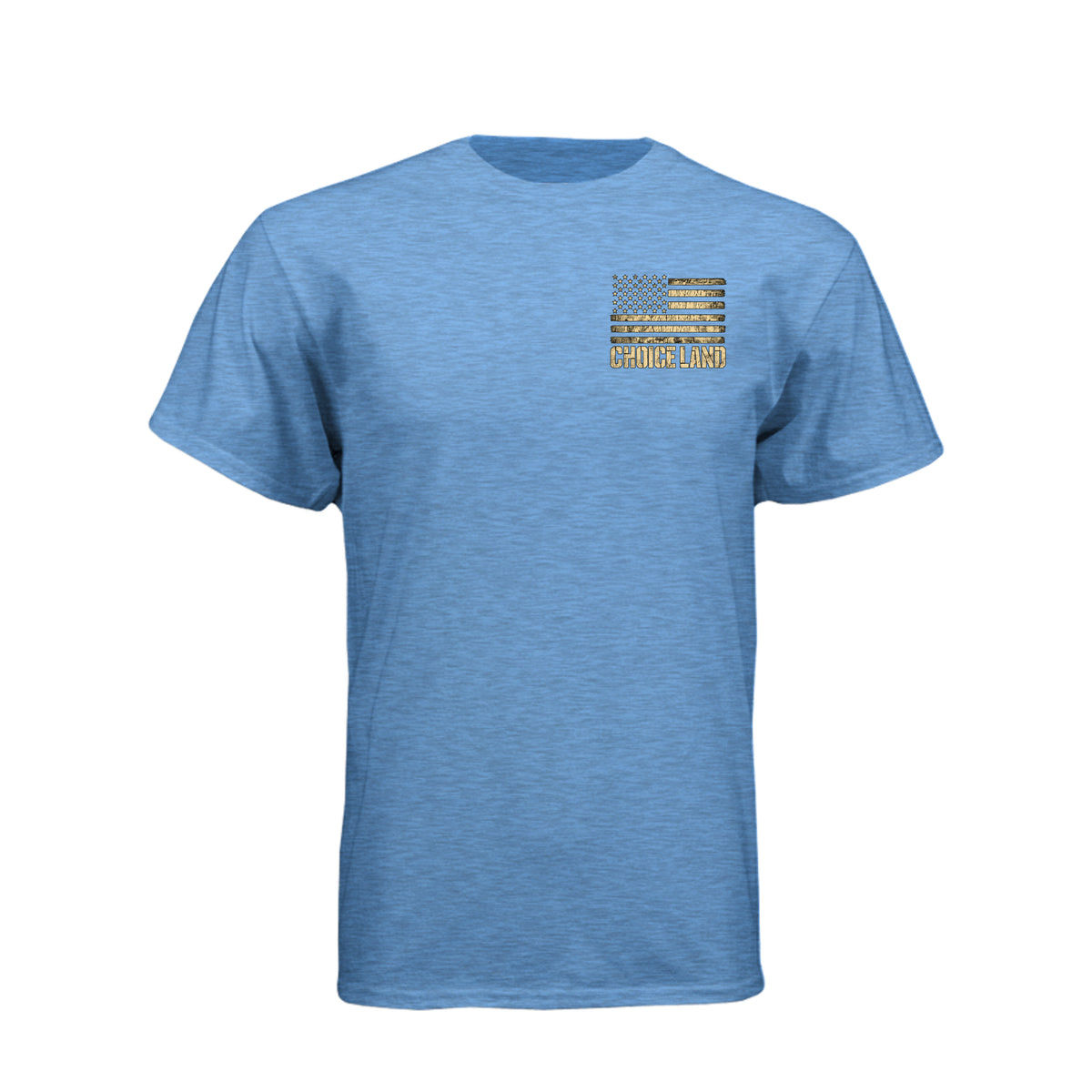 Choice Land 1 Nephi 2:20 LDS t-shirt featuring Book of Mormon scripture about the promised land - product view 3