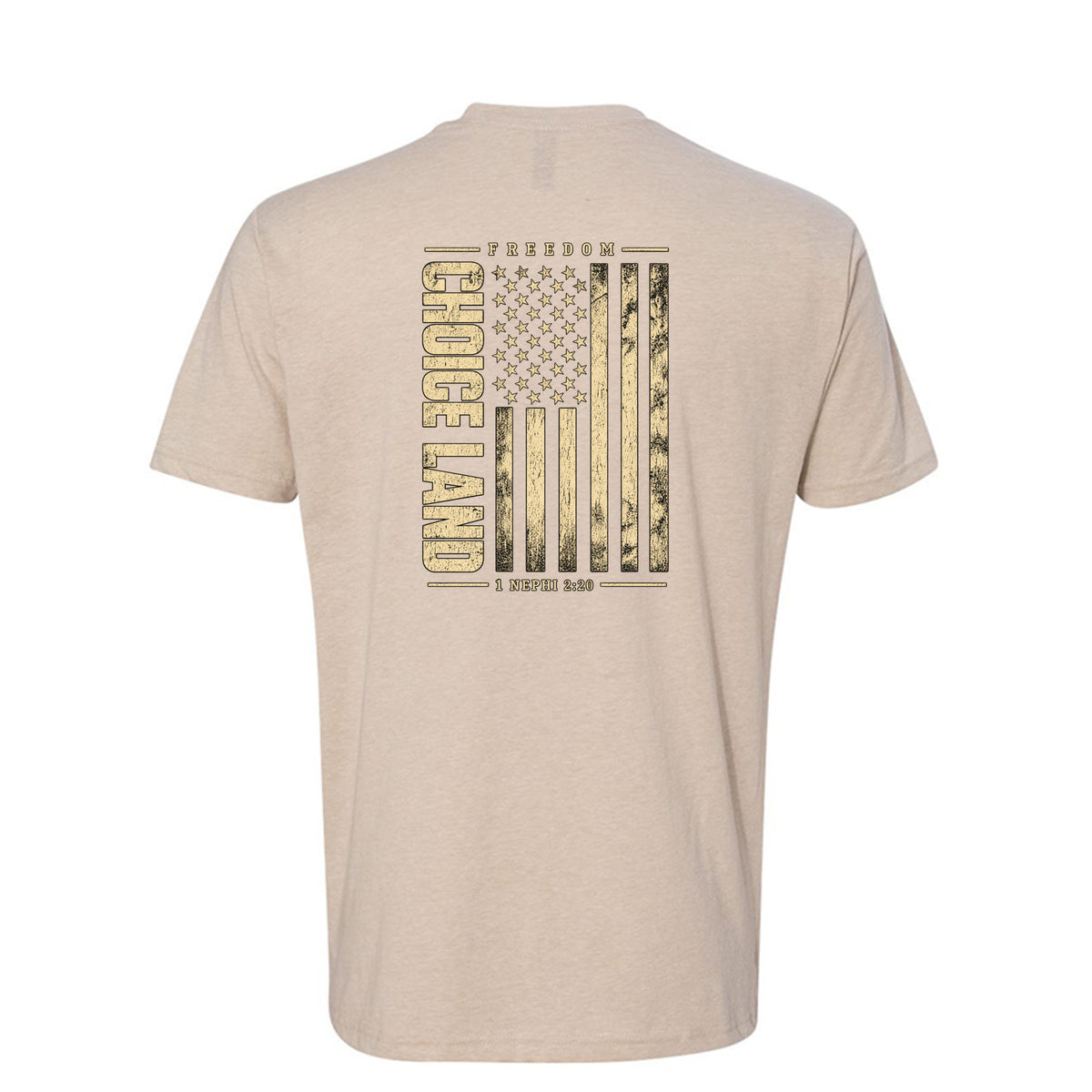 Choice Land 1 Nephi 2:20 LDS t-shirt featuring Book of Mormon scripture about the promised land - product view 6