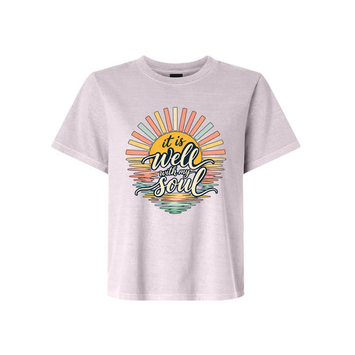 It Is Well With My Soul LDS t-shirt featuring beloved hymn about peace and faith through trials