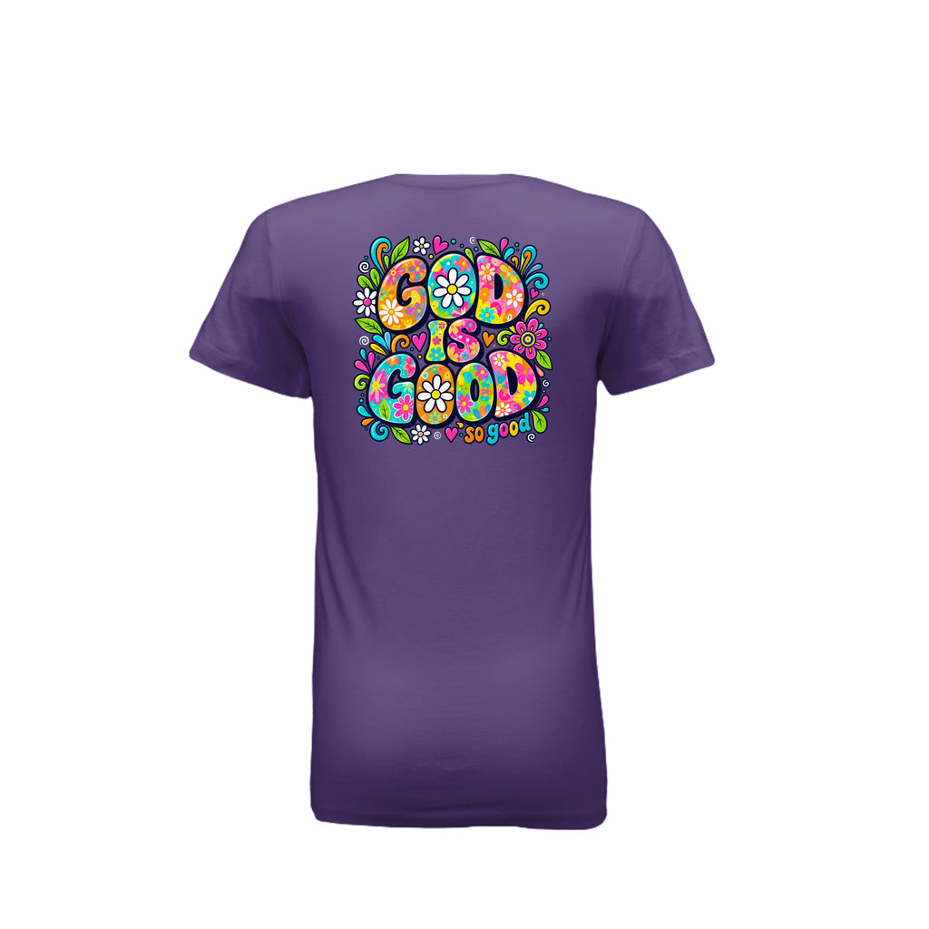 God Is Good So Good LDS t-shirt featuring simple powerful message about God's goodness and faith - product view 2