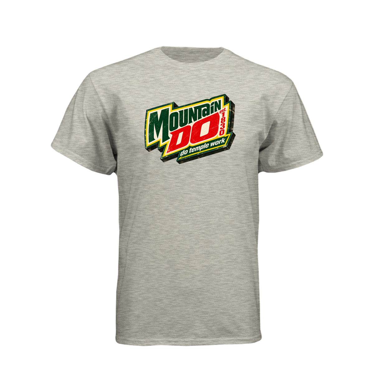 Mountain Do Temple Work LDS t-shirt featuring temple attendance message and humor - product view 10