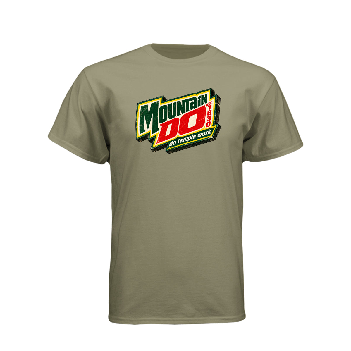 Mountain Do Temple Work LDS t-shirt featuring temple attendance message and humor - product view 11