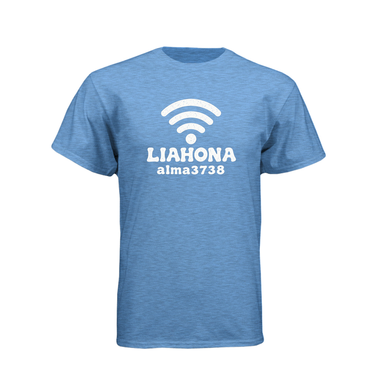 Liahona WiFi Alma 37:38 LDS t-shirt featuring Book of Mormon compass and modern humor about spiritual direction - product view 3
