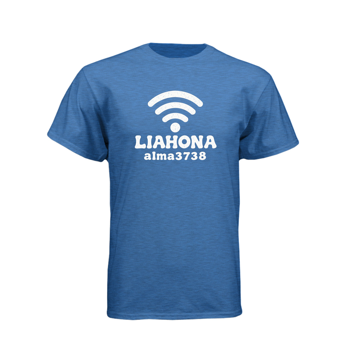 Liahona WiFi Alma 37:38 LDS t-shirt featuring Book of Mormon compass and modern humor about spiritual direction - product view 4
