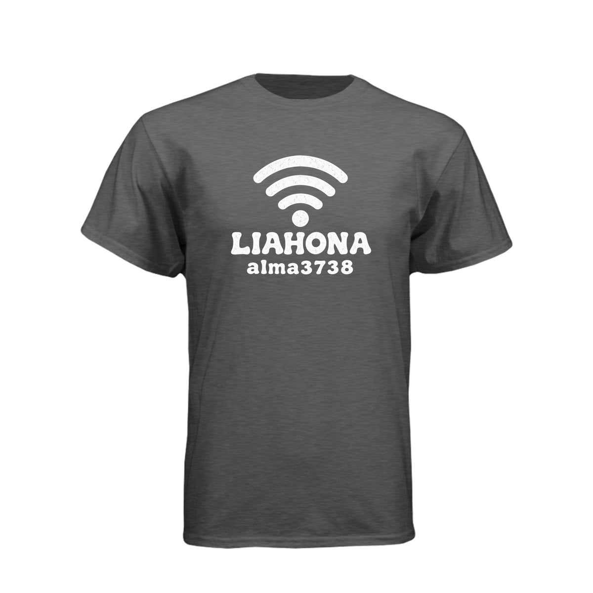 Liahona WiFi Alma 37:38 LDS t-shirt featuring Book of Mormon compass and modern humor about spiritual direction - product view 6
