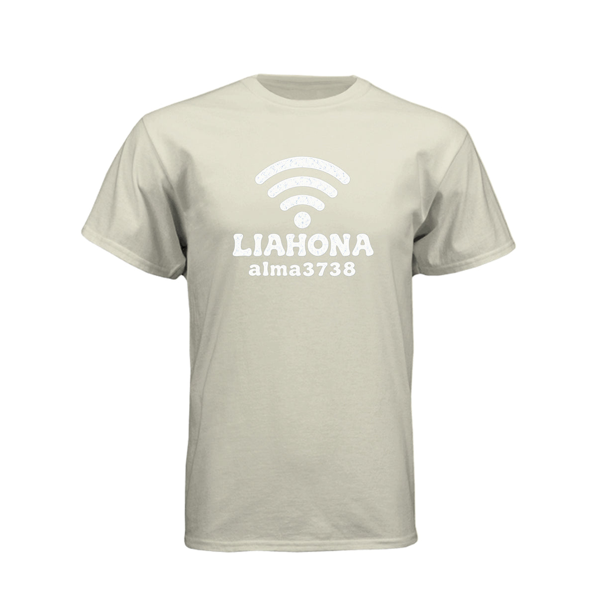 Liahona WiFi Alma 37:38 LDS t-shirt featuring Book of Mormon compass and modern humor about spiritual direction - product view 12