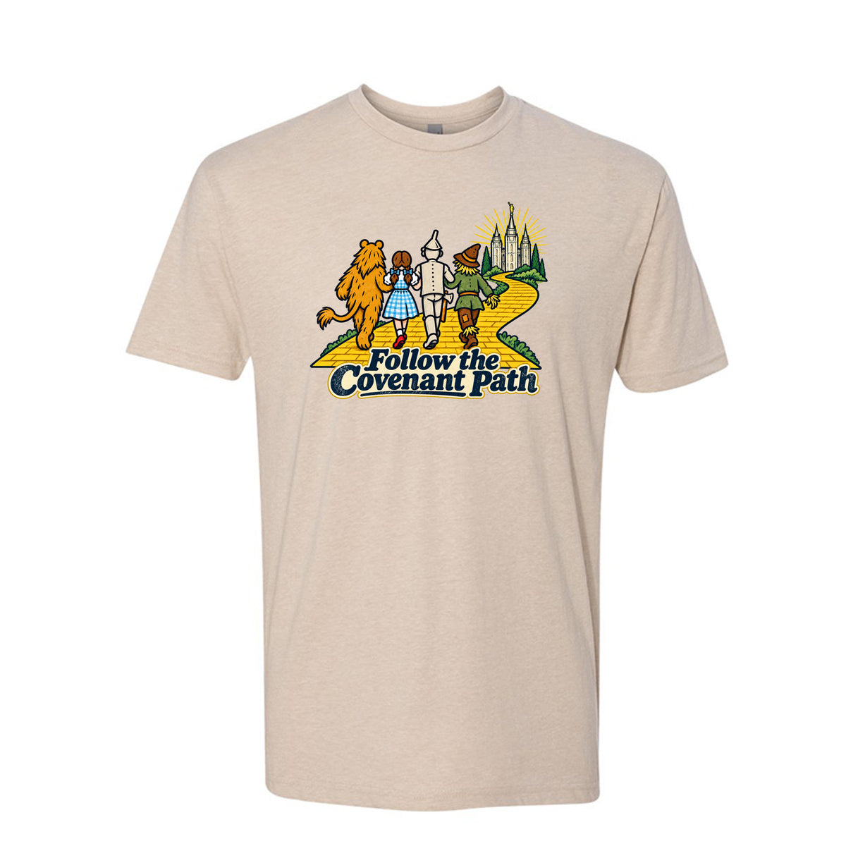 Follow The Covenant Path LDS t-shirt featuring inspirational message about covenant discipleship - product view 4