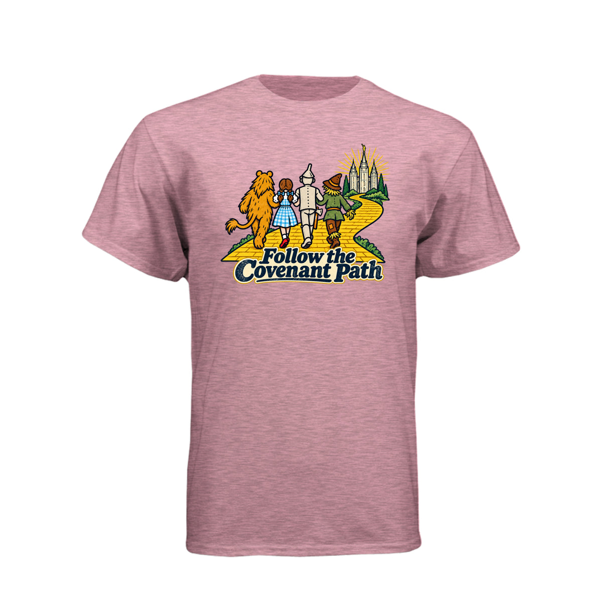 Follow The Covenant Path LDS t-shirt featuring inspirational message about covenant discipleship - product view 6