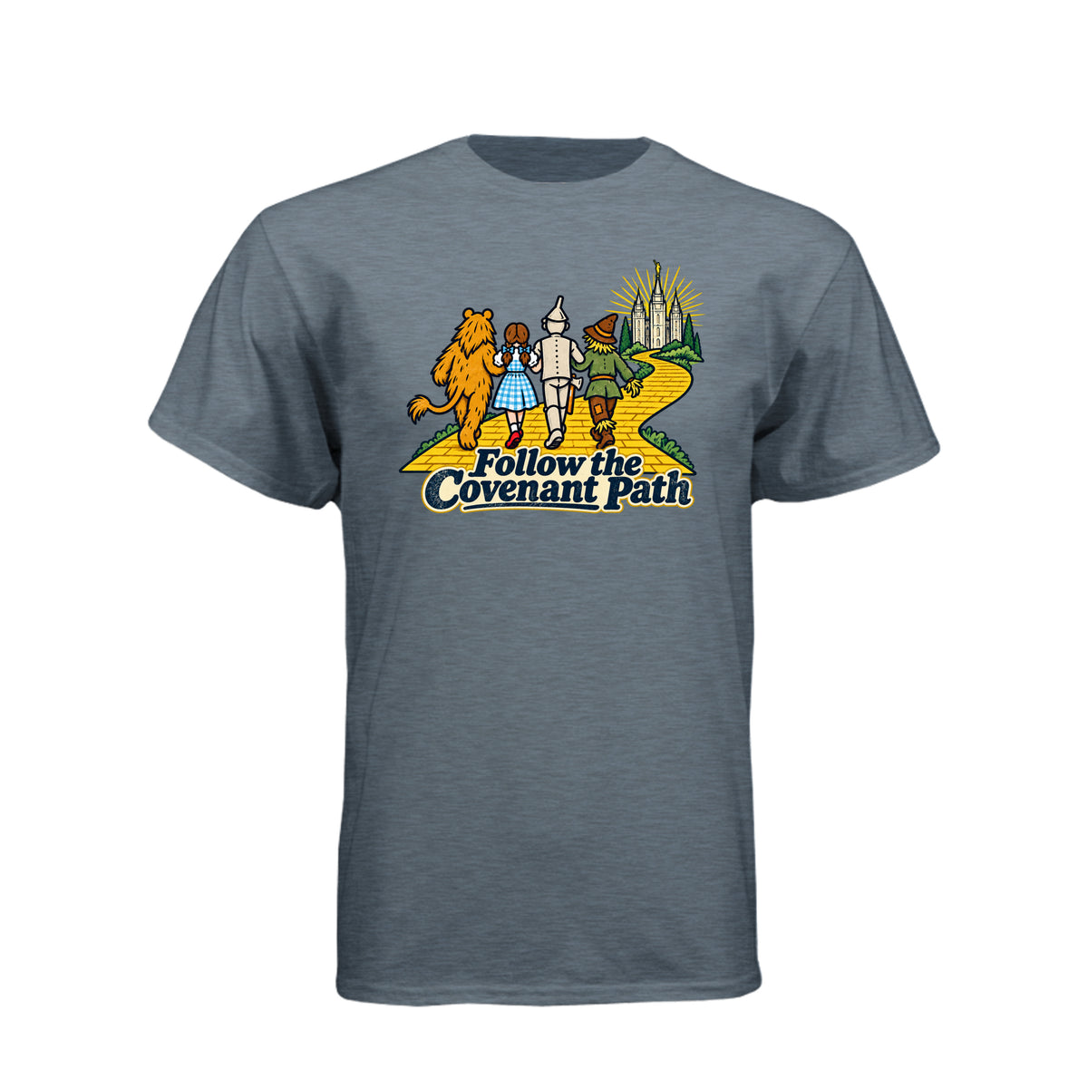 Follow The Covenant Path LDS t-shirt featuring inspirational message about covenant discipleship - product view 9