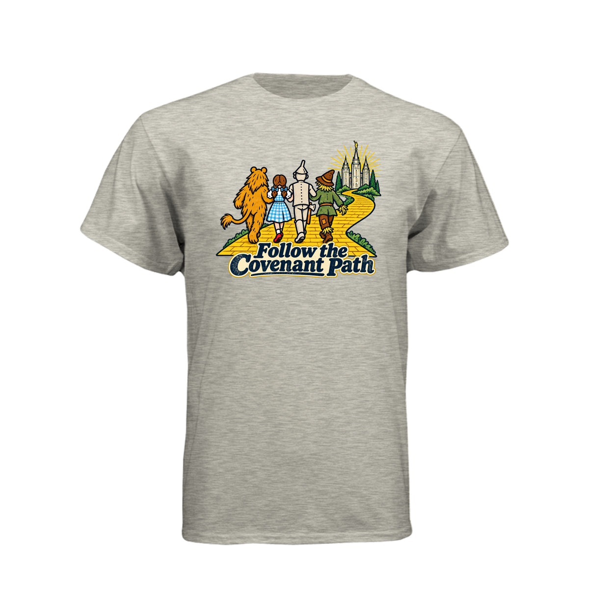 Follow The Covenant Path LDS t-shirt featuring inspirational message about covenant discipleship