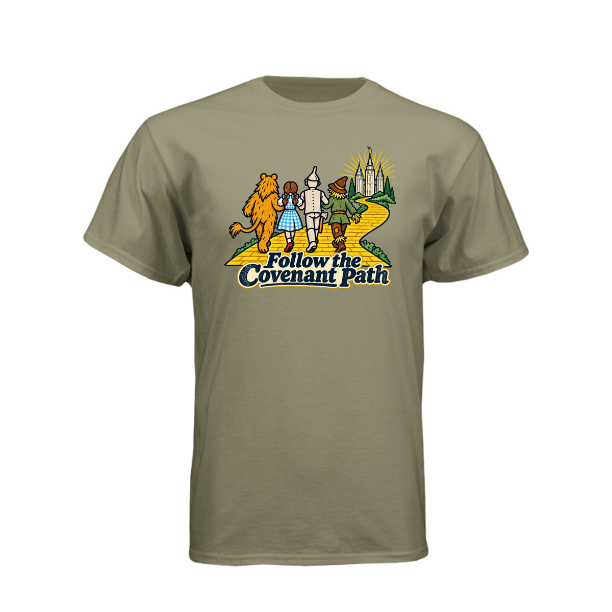 Follow The Covenant Path LDS t-shirt featuring inspirational message about covenant discipleship - product view 10